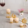 Candle Holders Eid Decoration Moon Castle Butterfly Iron Holder Centerpieces Candlestick