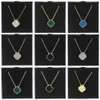 15mm Fashion Classic4/four Leaf Clover Necklaces Pendants Mother-of-pearl Stainless Steel Plated 18k for Women Girl Valentines Mothers Day Engagement NJU7