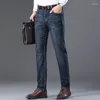 Jeans pour hommes Arrivée OL Travail Denim Hommes Élastique Business Pantalon droit Coupe régulière Toute la saison Marque Pantalon de haute qualité