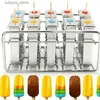 Outils de crème glacée Moule à sucettes glacées avec porte-popsicle Moules à sucettes glacées faciles à enlever Moules à crème glacée réutilisables en acier inoxydable avec bâtons L240319