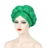 Abbigliamento etnico 2024 trecce esagerate berretto turbante per le donne filo d'oro africano Auto Gele Headtie Nigeria avvolge la testa copricapo femminile