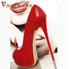 Dress Shoes Fashion Ultra High Heel Sexy Platform Fish Mouth European And American Style New Red Thin Model Show Womens Pumps H240325