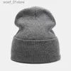 Chapeaux et foulards Ensembles 2022 Nouveau chapeau d'hiver pour femmes hommes Skullies bonnets tricotés solide chapeau cool filles automne femmes bonnet chaud chapeau décontracté CC24319