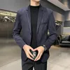 Costumes pour hommes de haute qualité 2024 mode avec belle Version coréenne manteau de costume mince décontracté petit Blazer Masculino Polyester