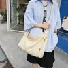 Schoudertassen Canvas Satchel Vrouwen Crossbody Tas Grote Messenger Voor Vrouw 2024 Doek Koreaanse Student Boek Vrouwelijke Handtassen