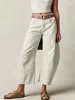 Jeans pour femmes Femmes Vintage Mid Taille Large Jambe Lâche Boyfriend Denim Pantacourt Droite Rise Y2K Barrel Streetwear2024
