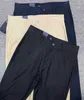 PAA Designer Luxury Men's Dress Pants Business Pants Casual Pants Fashion Märke Solid Color Legings Black Royal Blue Color