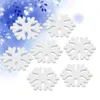 Party Decoration Wooden Snowflake Cute Christmas Mini White Snow Flake Craft Ornaments For Supplies