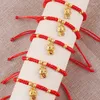 Bangle 2024 Dragon Year Lucky Red Rope Bracelet Zodiac Pendant Unique Personality Couple Decoration Gift