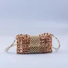 Fashion Fashion Retro Ręcznie z koralikami Telefon komórkowy dla kobiet torby na ramię srebrne torba crossbody swobodny wszechstronny portfel