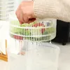 Kök förvaring Vegetabilisk torktumlare Frukter Colanders Basket Washer Manual Fruit Drainer Sallad Spinner Colander Gadgets