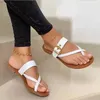 Tofflor Womens Shoes 2023 Summer New Fashion Clip Toe Flat Flip Flops Beach Pu Leather Casual Ladies Zapatos Jer01S5HF H240322