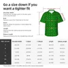 Mäns avslappnade skjortor St Patricks Day Beach Shirt Shamrock Pattern Hawaiian Men Elegant Bluses Short-Sleeve Y2k Funny Top