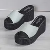 Slippers Women Platform Beach High Heels Wedges Sandals Summer Shoes 2023 New Thick Slides Sexy Pumps Fad Flip FlopsC1OE H240325