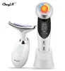 NXYフェイスケアデバイスCKEYIN 7 IN 1 FACE NECK RF RF LIFTING MAICH MICROCURRENT SKINE REYVENATION FACIAL MASSAGER LED PON Therapy5902455