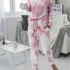 2024 New Print Autumn/winter Round Neck Casual Long Sleeved Women's Sports Set