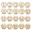 Fournitures de fête 10 pièces 1-40 numéros Table de mariage signes en bois numéro hexagonal en bois anniversaire fiançailles siège signe cadeau
