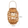 Candle Holders Handwoven Bamboo Lantern Holder Stand Table Centerpiece Wicker Candlestick For Anniversary Dining Room Wedding Decoration