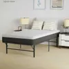 Other Bedding Supplies Double bed frame metal platform double size 14 inch base box spring replacement heavy-duty steel plate black bed frame Y240320