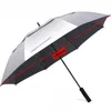 Umbrellas Extra Large Long Handled Umbrella For Men's Outdoor Sunscreen Titanium Silver Adhesive Double Layer Sunshade Golf