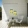 Applique murale en forme de pot, 2 ensembles de décoration suspendue avec fleurs décoratives pour l'intérieur et l'extérieur, lumières LED