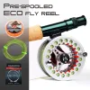 Accessori Maximumcatch 38wt Pesca a mosca Combo 8'6''/9' Canna da mosca Mediumfast Linea con mulinello con prespool e tubo triangolare in Cordura