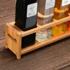 Kitchen Storage 4 Hole Seasoning Bottle Rack Spice Self-adhesive Wall-mounted Under-Shelf Organizer