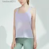 Aktywne zestawy Nowa koszulka jogi bez pleców damskich Szybkie suszenie