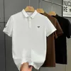 Men's Polos designer New polo shirt for men's high-end trendy brand, simple half sleeved collar, slim fit, casual short T-shirt 6DIL