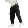 Pantaloni maschili 2024 coulistica elastica elastico pantalone di lino di cotone maschio Sport Sports dritti