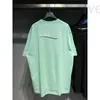 Men's T-Shirts designer High version 2022 summer new B blcg wave Cola embroidered mint green men's and women's Short Sleeve T-Shirt WJKO