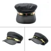 Berets Sboy Hat Curved Yacht Captain Costume Men Adjustable For Adult Kid Women