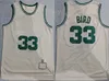 Herren Basketball Vintage Larry Bird Trikots 33 Throwback Shirt Paul Pierce 34 Kevin Garnett 5 Ray Allen 20 Bill 6 Retro Grün Weiß Schwarz Genäht Hoch/Gute Qualität