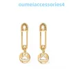 Designer Luxury Brand Jewelry Western Empress DowageRing Papper Clip Gold Silver Two Letters Pin Round Plack Color Orw Omensf