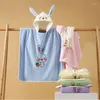 Towel Coral Fleece Cape Autumn And Winter Baby Yukata Cartoon Hooded Bathrobe Absorbent Speed Children's Bath