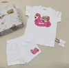 Mode peuter jumpsuits ontwerper pasgeboren bodysuit maat 73-110 baby zomer t-shirt set korte mouwen en shorts 24mar