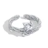 Bagues carrées en diamant de 5 mm pour femmes, fête, or 18 carats, argent sterling 925, bague de créateur, zircone 5A, bijoux de luxe, mode, femme, amie, boîte-cadeau, ouverture réglable