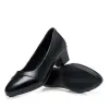 Slippers feminino de couro macio sapatos de cunha de salto baixo