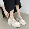 Casual Shoes Lolita Women Japanese Retro Soft Girl High Heels Waterproof Thick Bottom College Studenter Sneakers