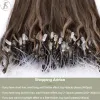 Extensions TESS Micro boucle Extensions de cheveux cheveux humains Micro lien 0.5g/brin Micro anneau 18 pouces 100 pièces capsule de kératine cheveux naturels droits