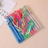 Sept couleurs LED Light Up Wands Glow Sticks Confiration de clignotants Rave Party Birthday Favors Large Transparent Strap Rope Party Supplies Flash Concert Stick