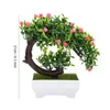 Fiori decorativi Pino artificiale Bonsai Simulazione Fiore Fiore Pianta in vaso Ornamenti Home Office El Decorazione da tavolo