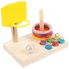 Outros suprimentos para pássaros 1 conjunto de gaiola de papagaio brinquedo mini treinamento de basquete