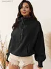 Aktiva uppsättningar Yoga Womens Casual Wear Hooded Jacket Outdoor Sports Hooded Zipper DString Långärmad Top Autumn Solid Color Womens Jacketc24320