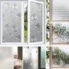 Stickers de fenêtre Film de verre Home Chambre salle de bain Laser Intimité Films de motif floral sans colle auto-adhésif autocollant