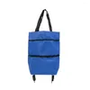 Storage Bags Useful With Detachable Wheel PVC Coating Shopping Cart Pouch Secure Attachment Rolling Utility