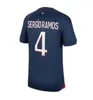 2024 MAILLOT PSGS MBAPPE 축구 유니폼 kang in ramos 축구 셔츠 23 24 Hakimi Asensio Hommes Enfants 네 번째 우가르트 Hernandez O.Dembele PSGS Third Men Kids 키트 S-4XL