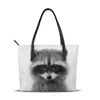 Totes Raccoon Handbag Topphandtag Väskor Skriv ut skola läder tygväska trender högkvalitativa kvinnor handväskor