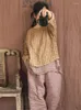Camicette da donna Camicetta di lino scozzese allentata da donna Camicia vintage primavera-estate da donna 2024 Top