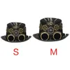Berets Punk Top Hat For Unisex Cosplay Halloween Industrial Age Hair Accessory With Gears Goggles